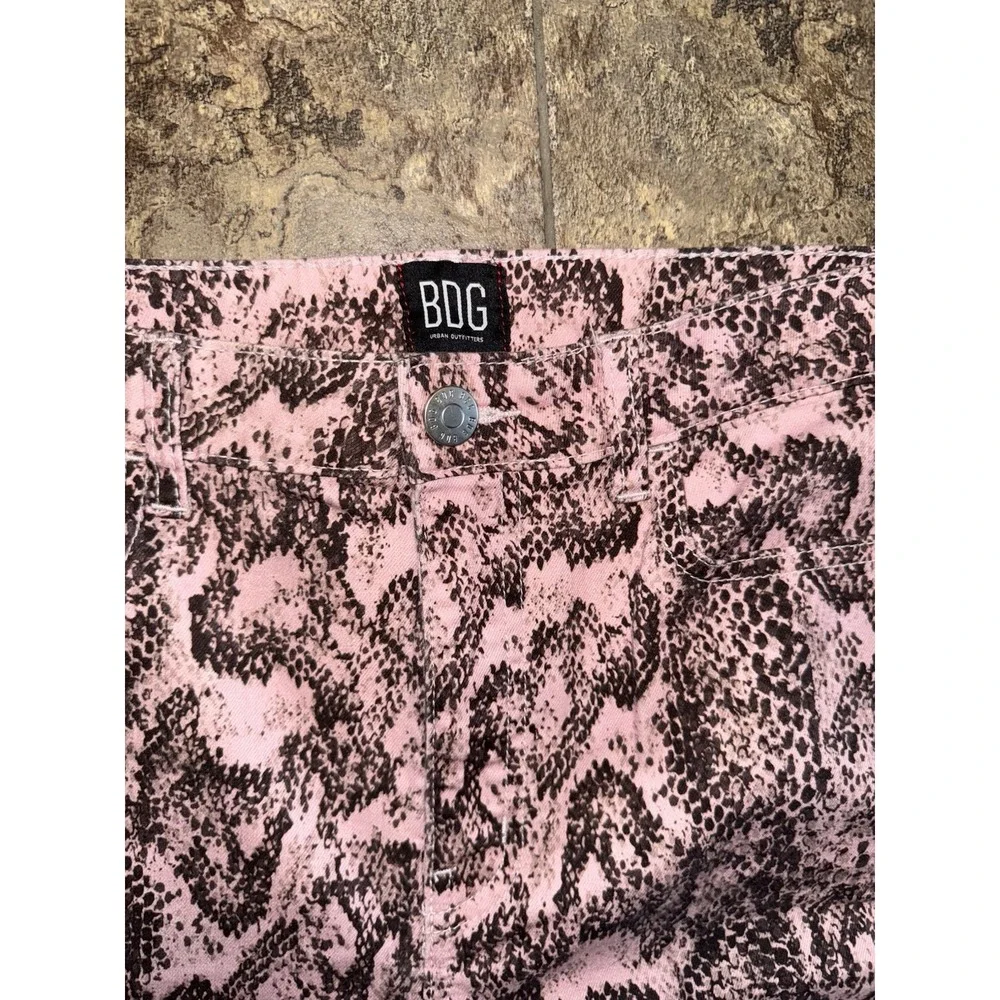 Snake Print Pink BDG Twig High-Rise Skinny Jeans Women Size 27 Urban‎ Outfitters